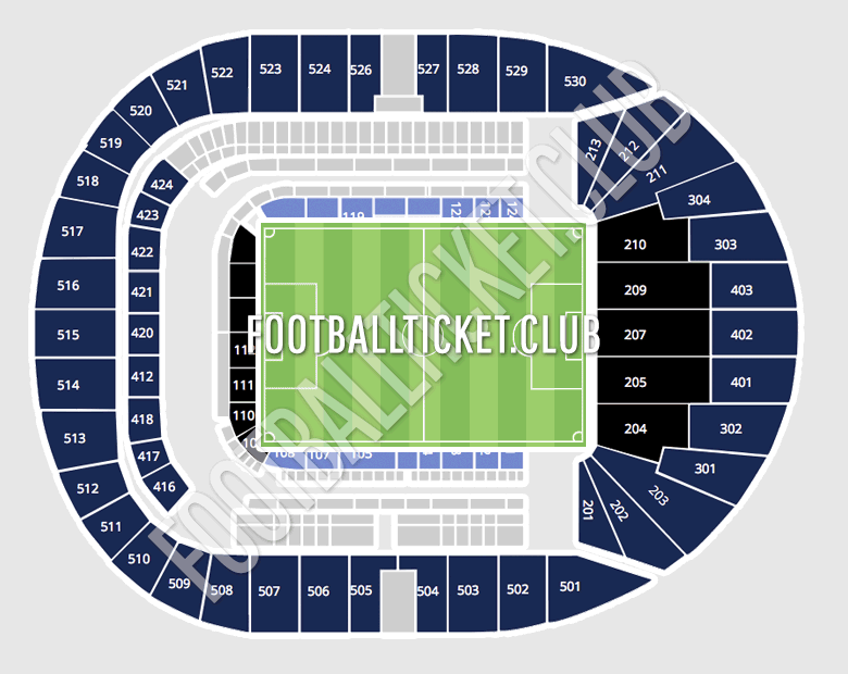 Tottenham Stadium map